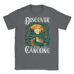Solo Canoeing Discover the Freedom of Solo Canoeing design Unisex - Smoke Grey