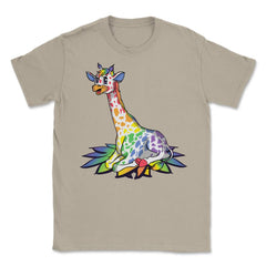 Rainbow Giraffe Gay Pride Gift product Unisex T-Shirt - Cream