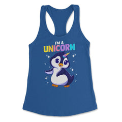 I'm a Unicorn Happy Penguin with Unicorn Horn Funny Kawaii graphic - Royal
