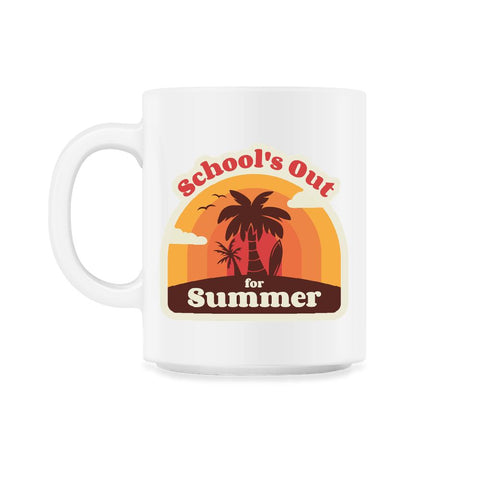 Funny School's Out for Summer Retro Vintage Beach product 11oz Mug