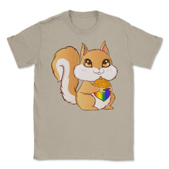 Gay Pride Kawaii Squirrel with Rainbow Nut Funny Gift design Unisex - Cream