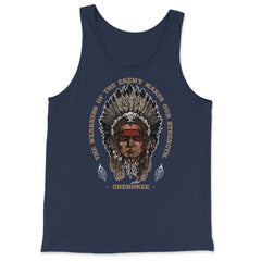 Chieftain Peacock Feathers Motivational Native Americans product - Tank Top - Navy