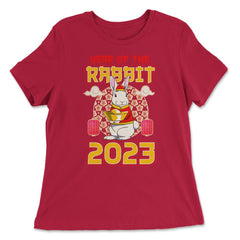 Chinese Year of Rabbit 2023 Chinese Aesthetic product - Women's Relaxed Tee - Red