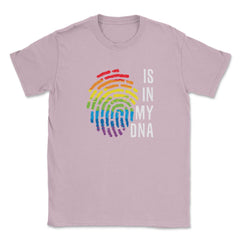 Is In My DNA Rainbow Flag Gay Pride Fingerprint Design design Unisex - Light Pink