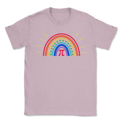 Bohemian Rainbow & Pi Symbol For A Happy PI Day Math Teacher graphic - Light Pink