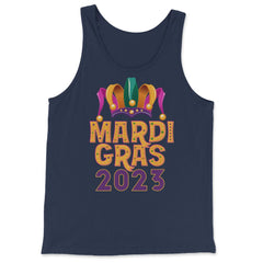 Mardi Gras Jester Hat 2023 Fat Tuesday Celebration graphic - Tank Top - Navy