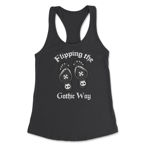 Flipping the Gothic Way Goth Flip Flops Punk Grunge product Women's