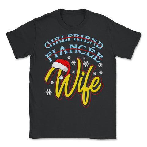 Girlfriend Fiancée Wife Christmas Couples Matching His & Her design - Black