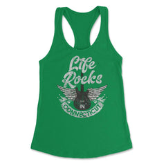 Life Rocks In Connecticut Electric Guitar With Wings print Women's