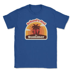 Funny School's Out for Summer Retro Vintage Beach product Unisex - Royal Blue