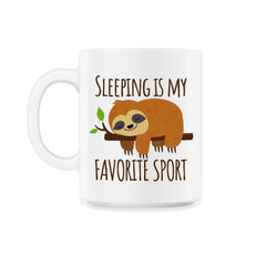 Sleeping is My Favorite Sport Hilarious Kawaii Sloth product - 11oz Mug - White