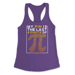 My Pin Is the Last 4 Digits of Pi Math Pi Symbol Pin product Women's - Purple