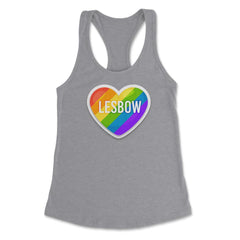 Lesbow Rainbow Heart Gay Pride product design Tee Gift Women's