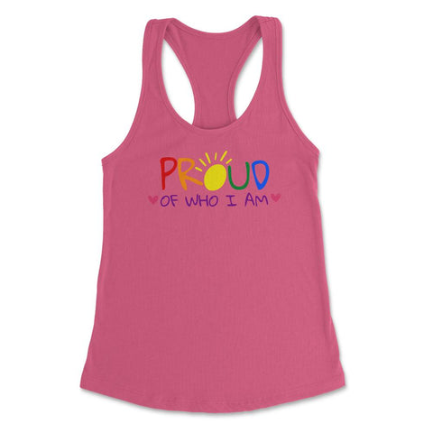 Proud of Who I am Gay Pride Colorful Rainbow Gift product Women's
