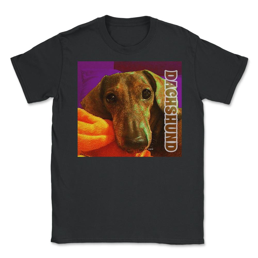 Dachshund dog print Weiner Dog product Gifts Tees Unisex T-Shirt - Black