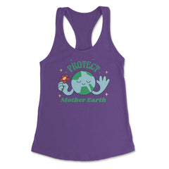 Protect Mother Earth Environmental Awareness Earth Day graphic - Purple