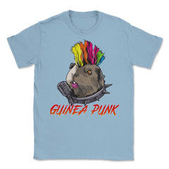 Punk Guinea Pig Guinea Punk for Cavy Lovers Gift  print Unisex T-Shirt - Light Blue