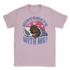 Hibernate With Me Sleepy Dachshund Puppy graphic Unisex T-Shirt