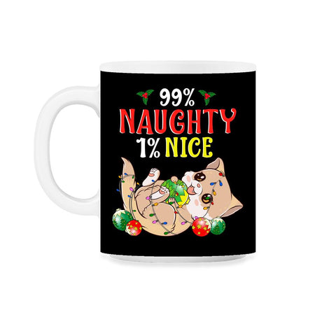 Naughty or Nice Christmas Cat Funny Humor 11oz Mug