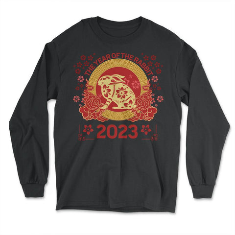 Chinese New Year The Year of the Rabbit 2023 Chinese product - Long Sleeve T-Shirt - Black