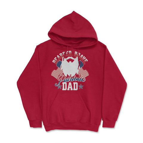 Bearded, Brave, Patriotic Dad 4th of July Independence Day product - Red