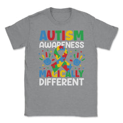 Autism Awareness Magically Different graphic Unisex T-Shirt - Grey Heather