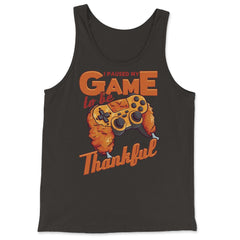 I Paused My Game to be Thankful Video Gamer Thanksgiving design - Tank Top - Black