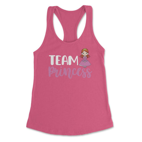 Funny Gender Reveal Announcement Team Princess Baby Girl design - Hot Pink