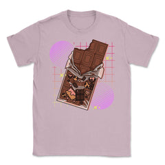 Chocolate Snack Kawaii Aesthetic Pop Art graphic Unisex T-Shirt - Light Pink
