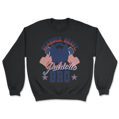 Bearded, Brave, Patriotic Bro 4th of July Independence Day product - Unisex Sweatshirt - Black
