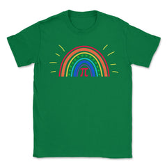 Bohemian Rainbow & Pi Symbol For A Happy PI Day Math Teacher graphic - Green