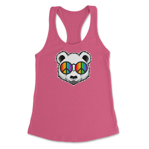 Gay Bear Wearing Rainbow Pride Flag LGBTQ Sunglasses graphic Women's