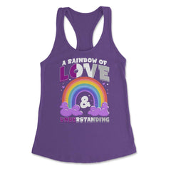 Asexual A Rainbow of Love & Understanding design Women's Racerback - Purple