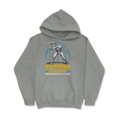 Pitchers Pitching Dreams from Mound to Victory print Hoodie - Grey Heather