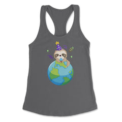 Happy Earth Day Sloth Funny Cute Gift for Earth Day design Women's - Dark Grey