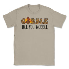 Gobble Till You Wobble Funny Retro Vintage Text with Turkey product - Cream