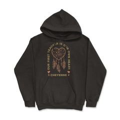 Peacock Feathers Dreamcatcher Heart Native Americans design - Hoodie - Black