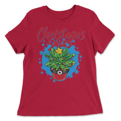 Christmas Succs Hilarious Xmas Succulents Pun product - Women's Relaxed Tee - Red