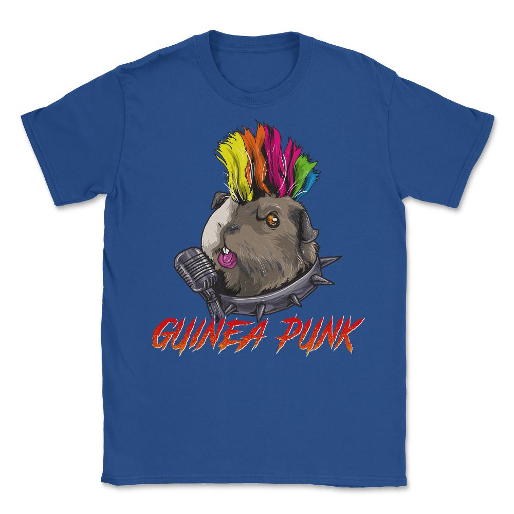 Punk Guinea Pig Guinea Punk for Cavy Lovers Gift  print Unisex T-Shirt - Royal Blue