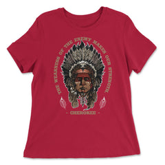 Chieftain Peacock Feathers Motivational Native Americans product - Women's Relaxed Tee - Red