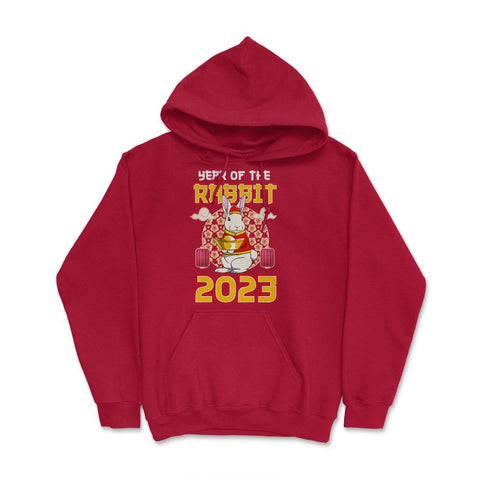 Chinese Year of Rabbit 2023 Chinese Aesthetic design Hoodie - Red
