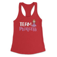 Funny Gender Reveal Announcement Team Princess Baby Girl design - Red