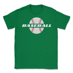Cute Baseball Sporty Baseball Player Coach Fan Athlete print Unisex - Green