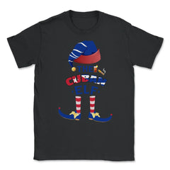 The Cuban Elf Cuban Flag Drink & Cigar design Unisex T-Shirt - Black