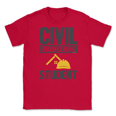 Civil Engineering Student Future Civil Engineer Career graphic Unisex - Red