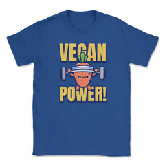 Vegan Power Carrot Character Funny Humor print Unisex T-Shirt
