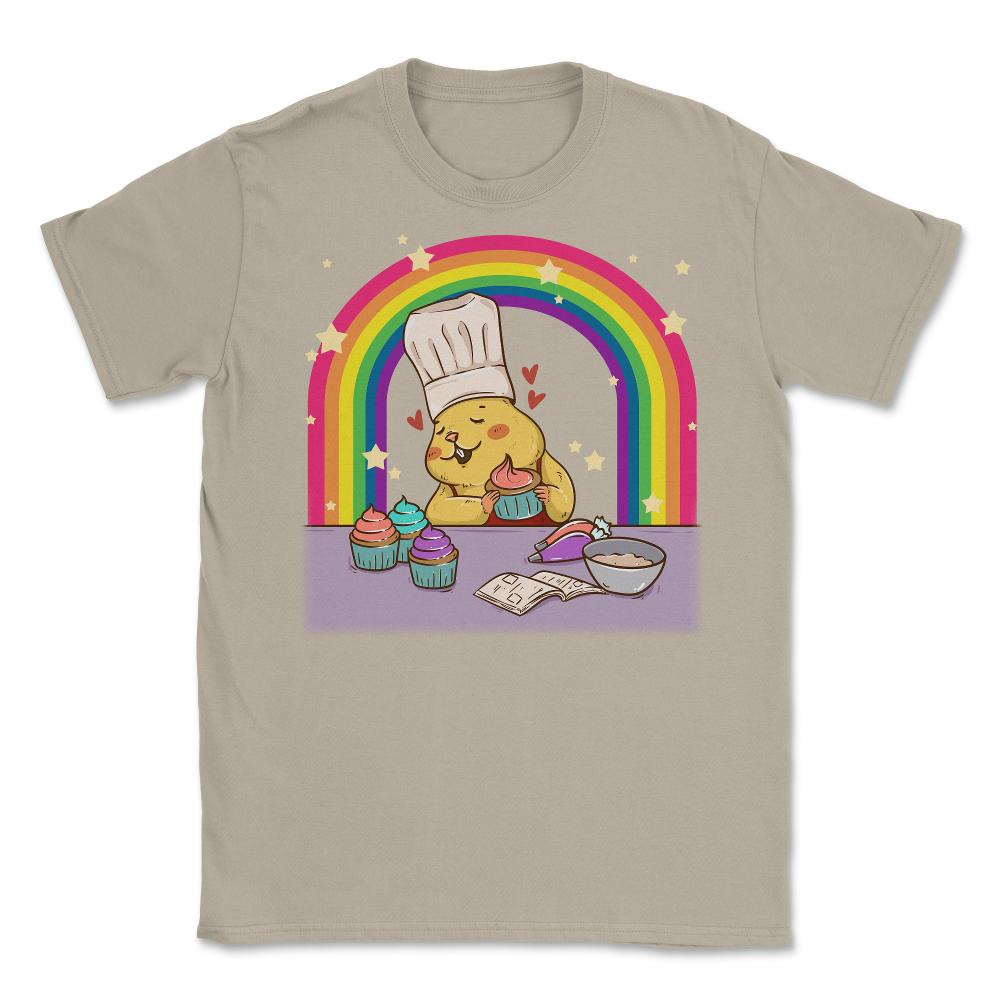 Rainbow Gay Guinea Pig Baker Funny Cute Pride Gift design Unisex - Cream