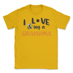 Funny Bee Sunflower I Love Being A Grandma Grandmother product Unisex - Gold