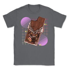 Chocolate Snack Kawaii Aesthetic Pop Art graphic Unisex T-Shirt - Smoke Grey