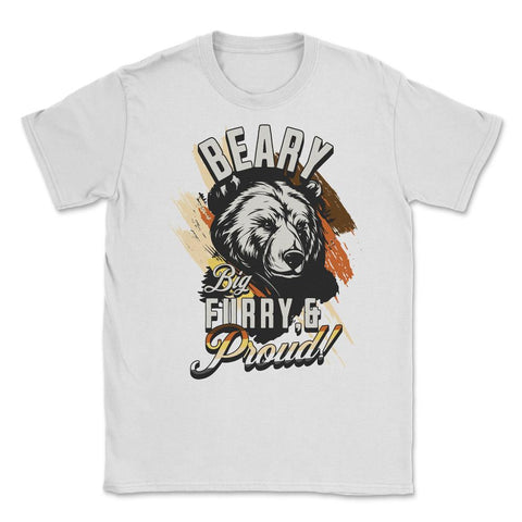 Bear Brotherhood Flag Bear Gay Pride print Unisex T-Shirt - White